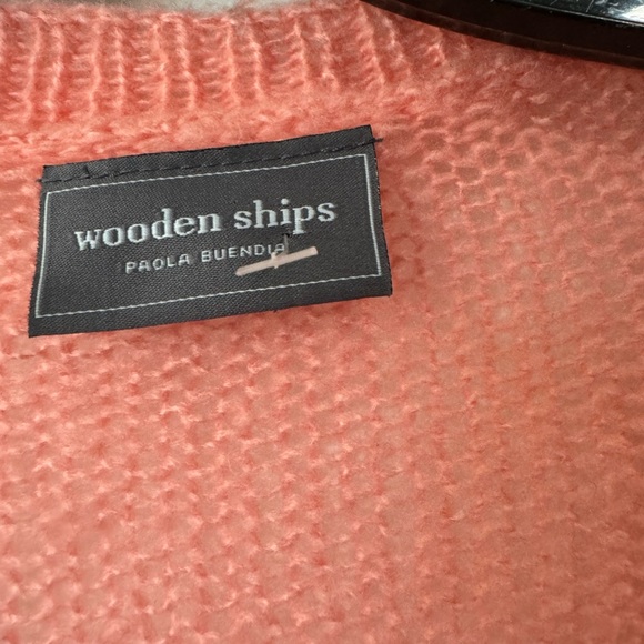 Wooden Ship Camo Distressed V-Neck  Lightweight Flamingo Sz XS - Picture 5 of 10